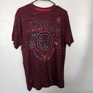 American Fighter Red Black Men's XL Short Sleeve Shirt Graphic Tee